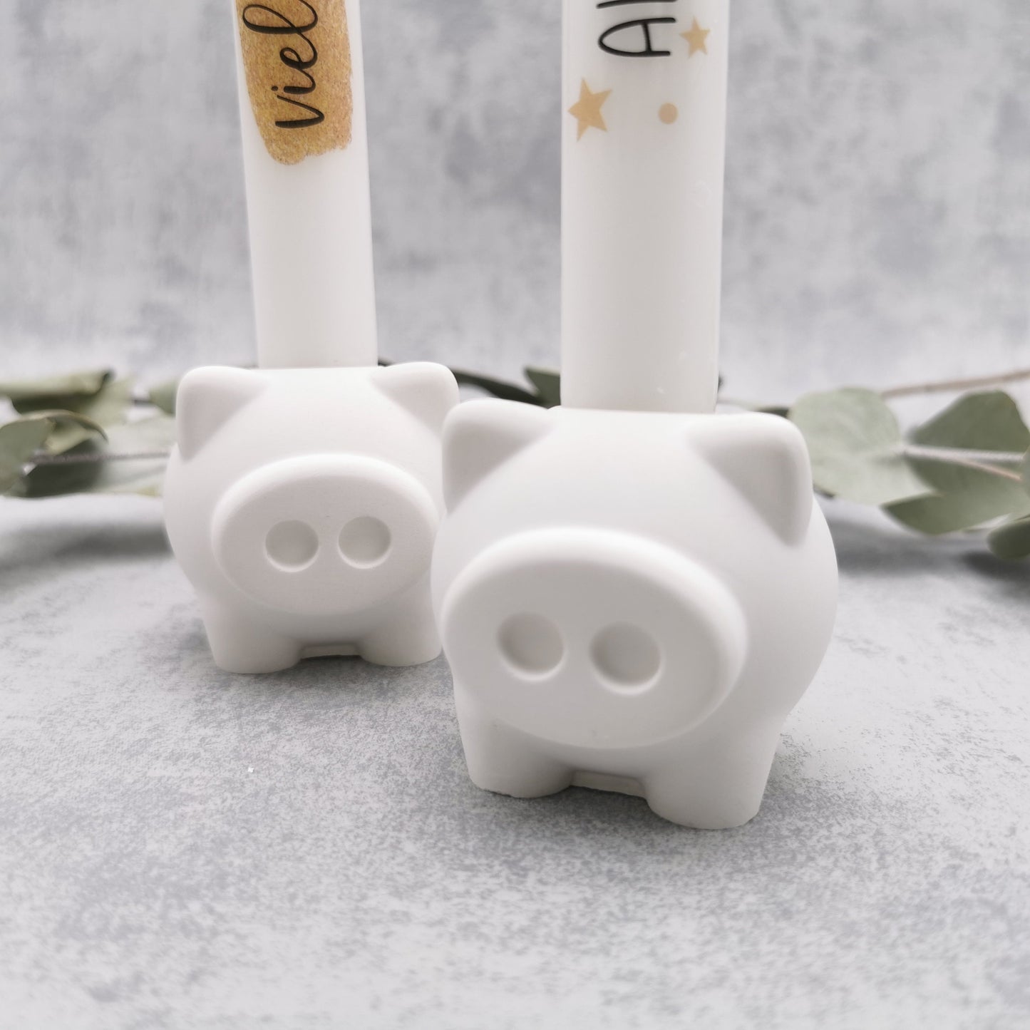 Glücksschwein * Kerzenhalter * Geschenkidee Silvester * Geburtstag