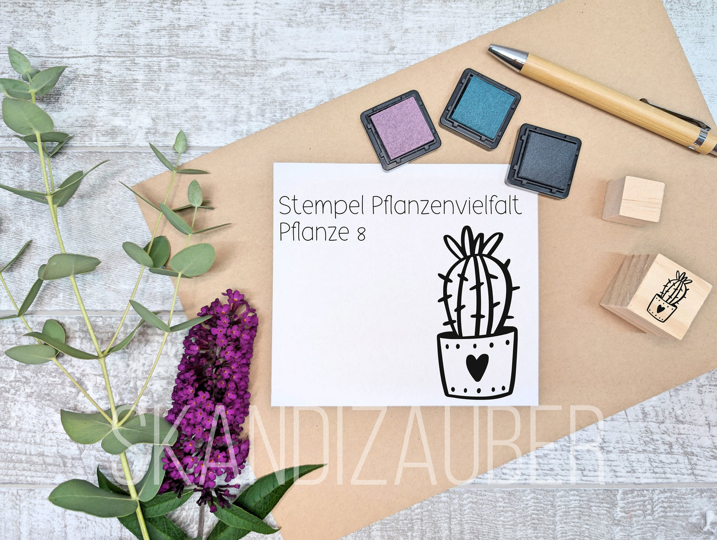 Stempel Pflanzenliebe * verschiedene Motive wählbar * ideal für gegossene Deko, Karten und Anhänger