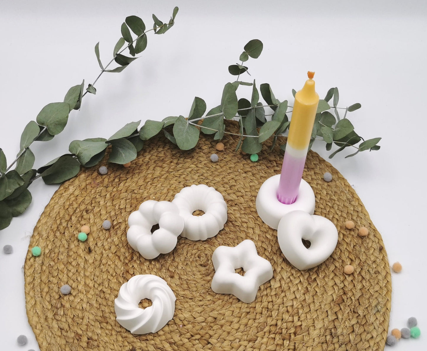 Kerzenhalter aus Raysin * Stabkerze * Gugelhupfform * Herz * Stern