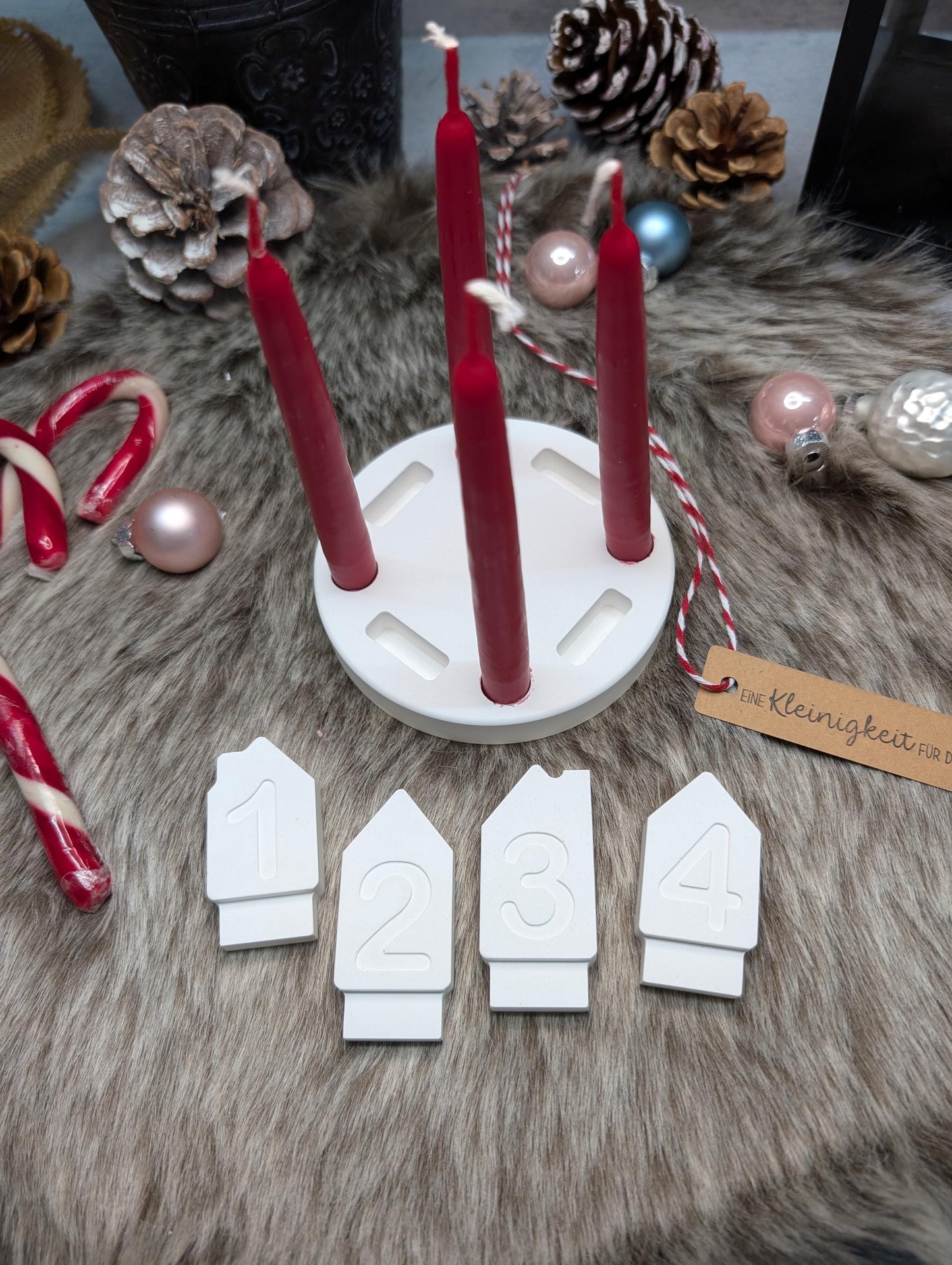 kleiner Adventskranz * Geschenkidee * Winterdeko * Weihnachtsdeko