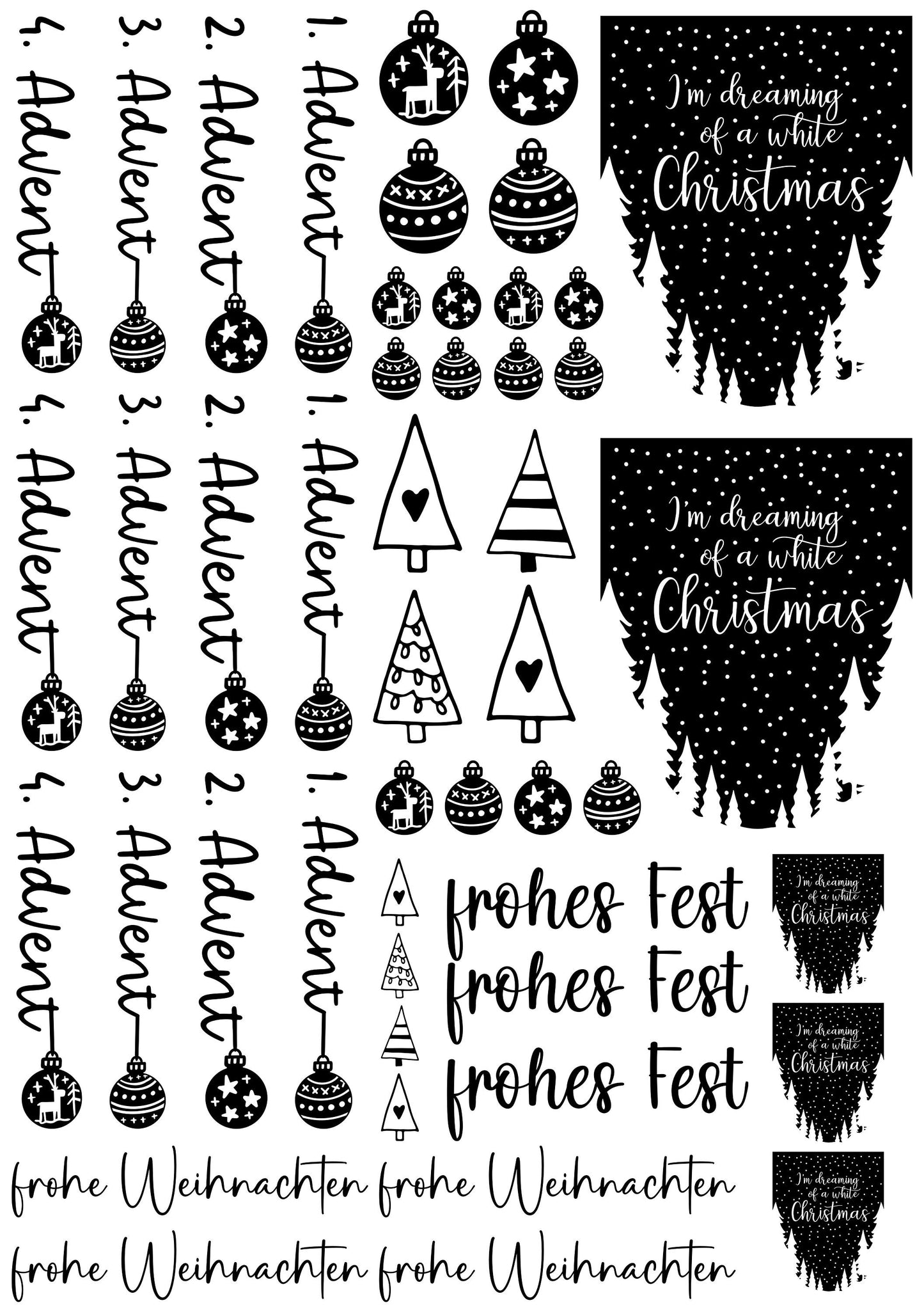 Ein Bogen mit Advent Kerzentattoos auf einem Tisch - Perfekt für individuelles Kerzen-Design. Jetzt Kerzentattoos kaufen und kreativ werden!