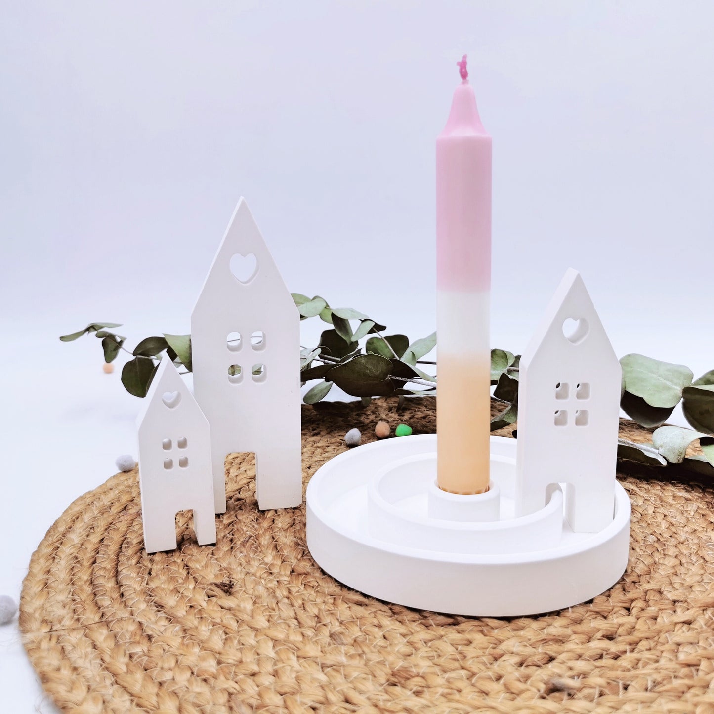 Kerzenteller * Deko aus Raysin * Kerzenständer