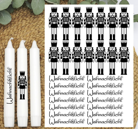 Kerzentattoos * Weihnachtslicht * A4 oder A5 * Nussknacker * Wasserschiebefolie
