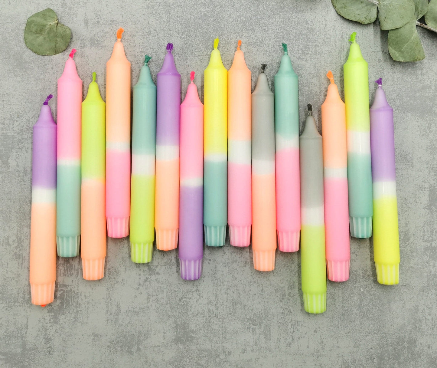 Neonkerze * dip dye Kerze * Kerze handgetunkt  * einzeln oder im Set * bunte Kerzen