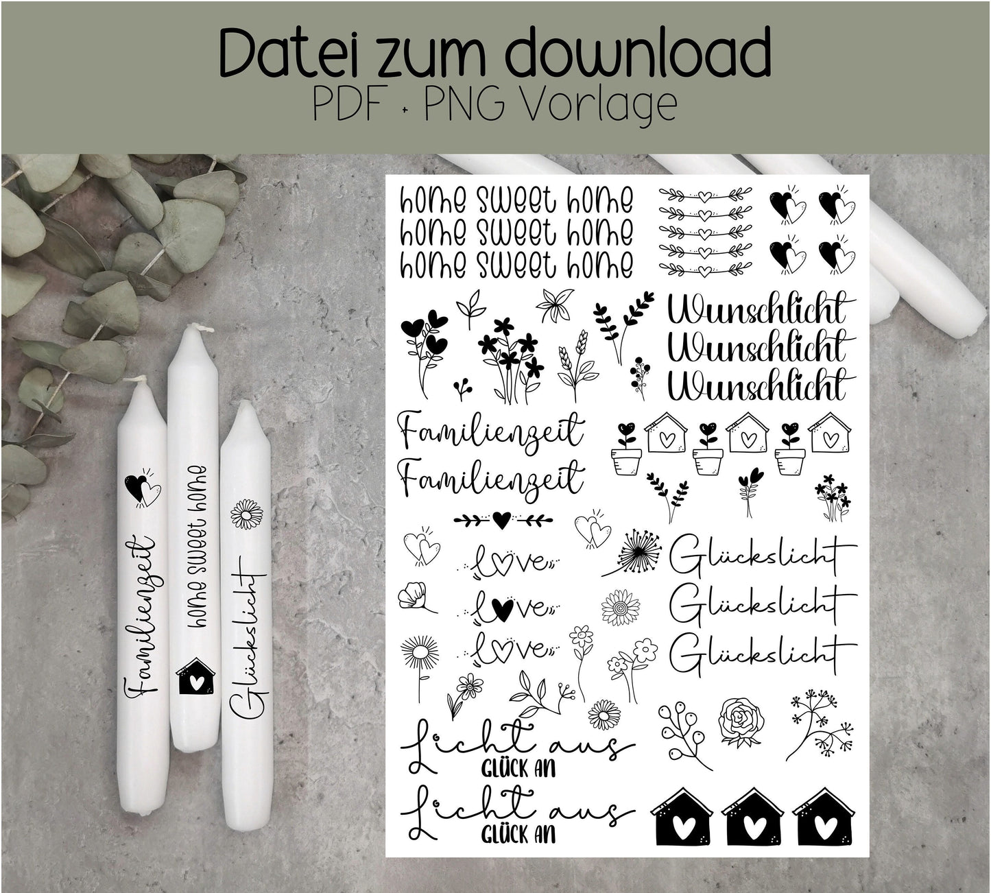 home sweet home * Kerzentattoo PDF * Download *