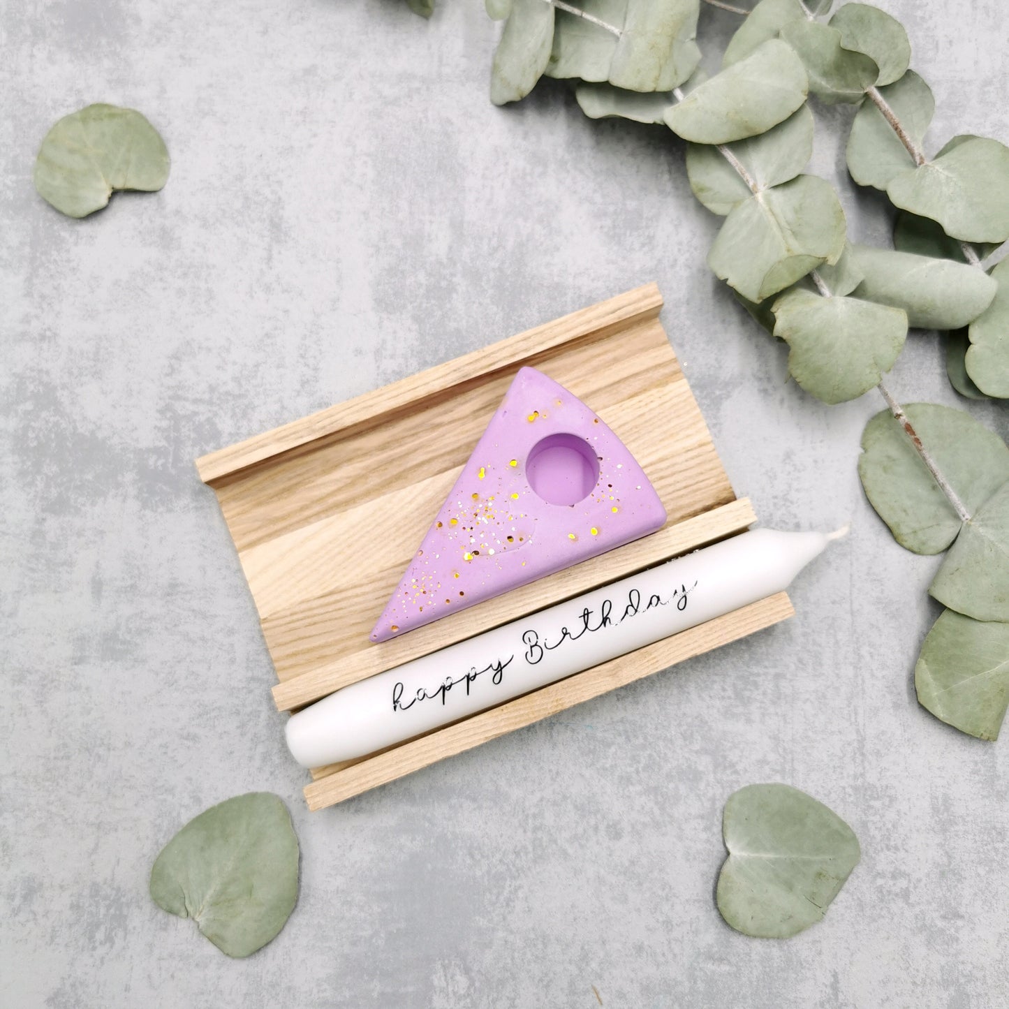 Geschenkset zum Geburtstag * Geschenkidee * Dip diy Kerze * Geburtstagskuchen  * Holzklötzchen