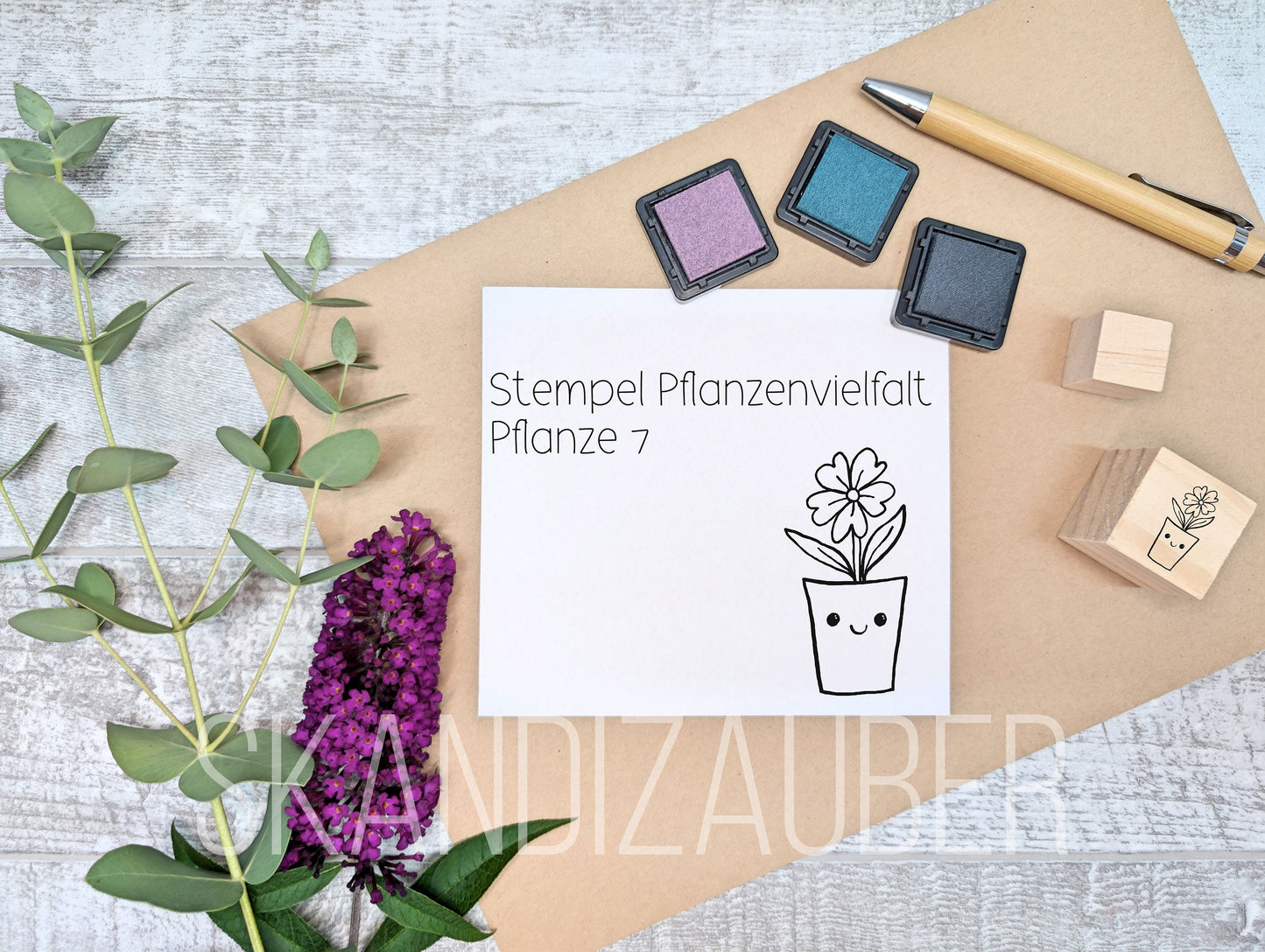 Stempel Pflanzenliebe * verschiedene Motive wählbar * ideal für gegossene Deko, Karten und Anhänger