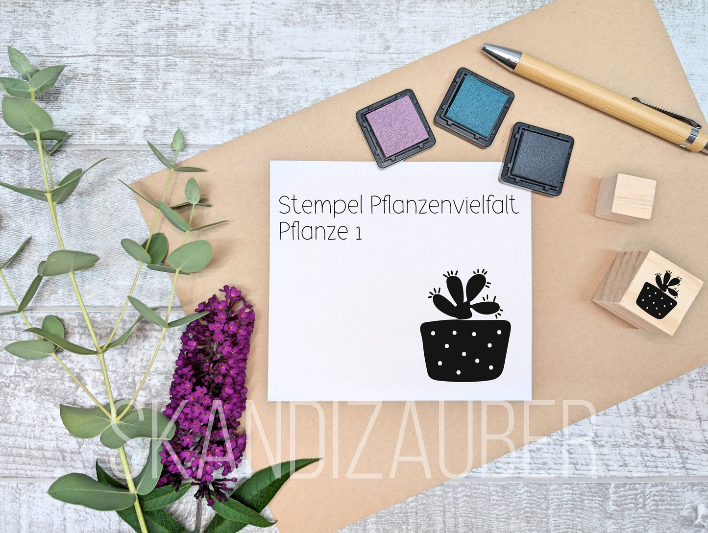 Stempel Pflanzenliebe * verschiedene Motive wählbar * ideal für gegossene Deko, Karten und Anhänger