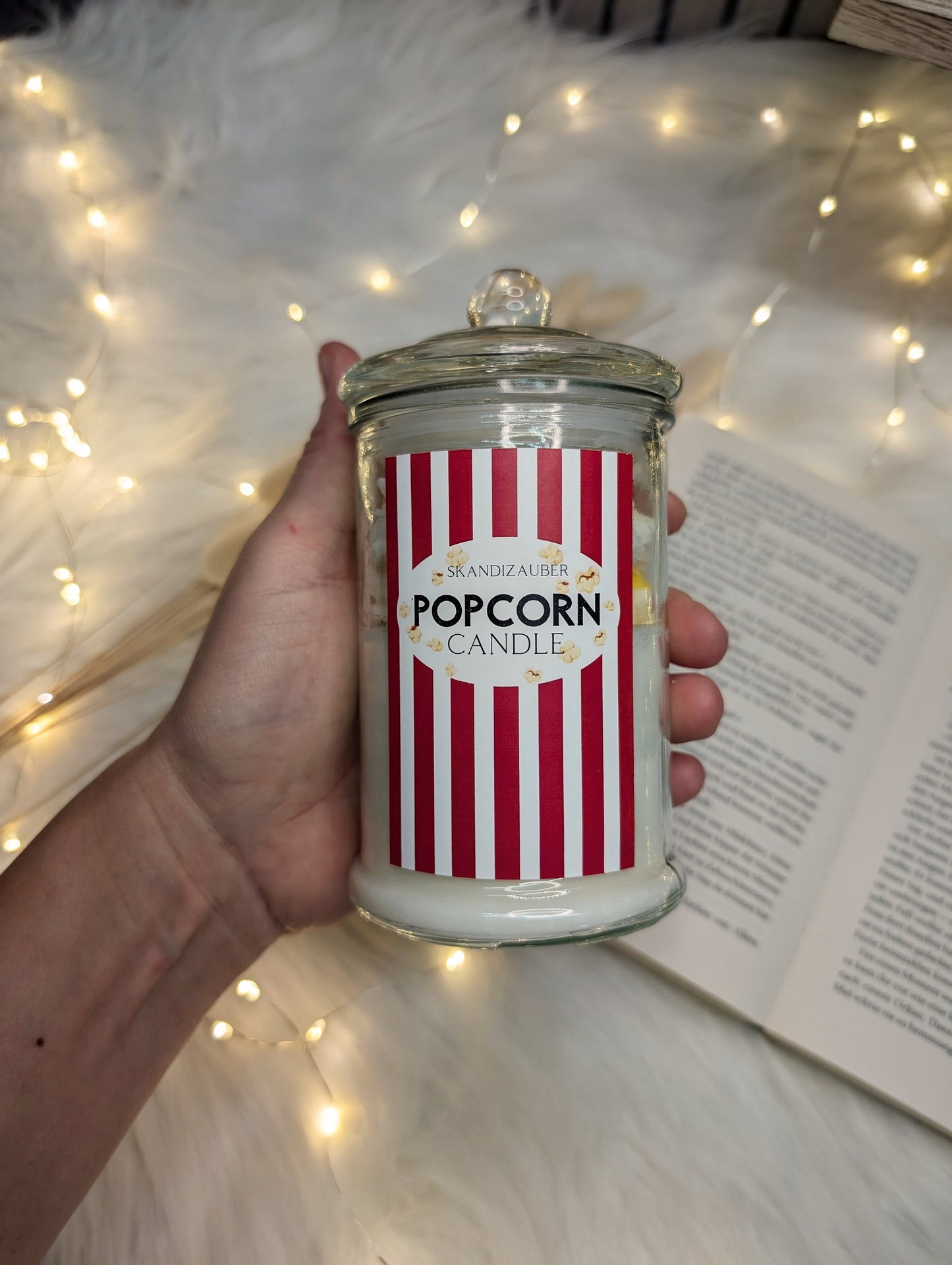 Popcornkerze mit Duft * 3 verschiedene Größen * Kino * Jahrmarkt * Popcornduft * Geschenkidee