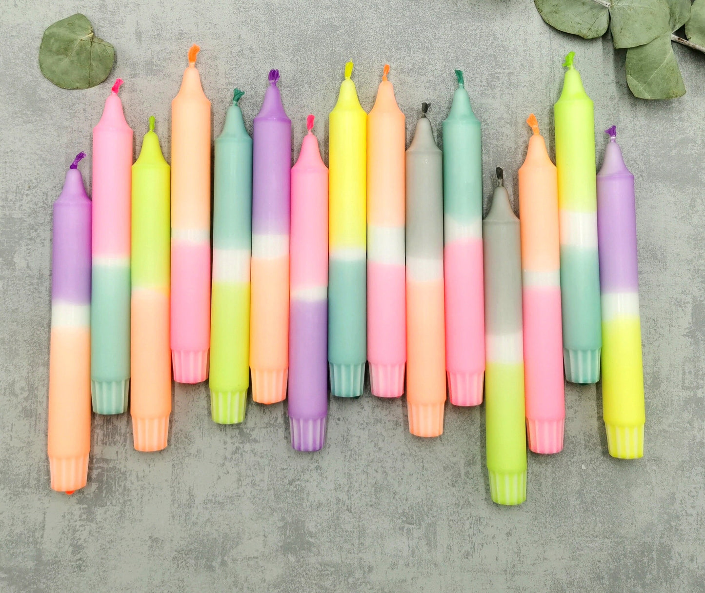 Neonkerze * dip dye Kerze * Kerze handgetunkt  * einzeln oder im Set * bunte Kerzen