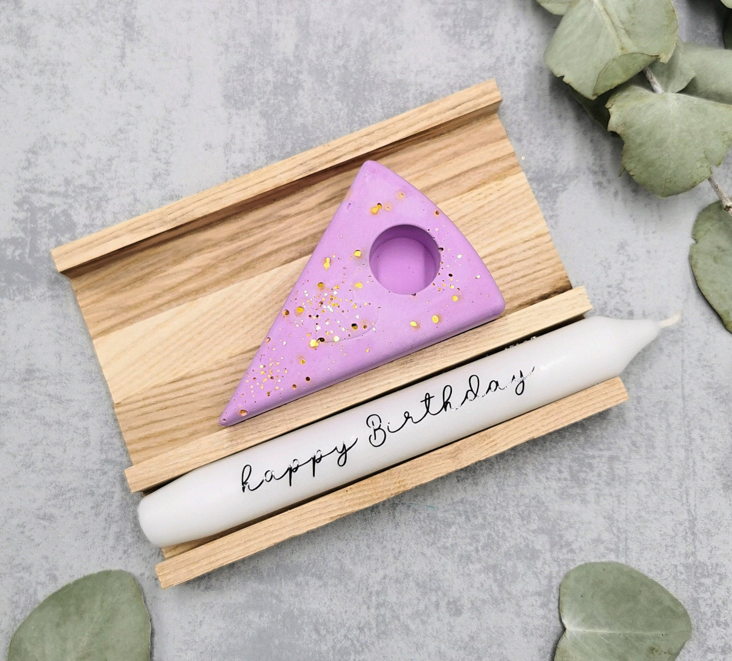 Geschenkset zum Geburtstag * Geschenkidee * Dip diy Kerze * Geburtstagskuchen  * Holzklötzchen