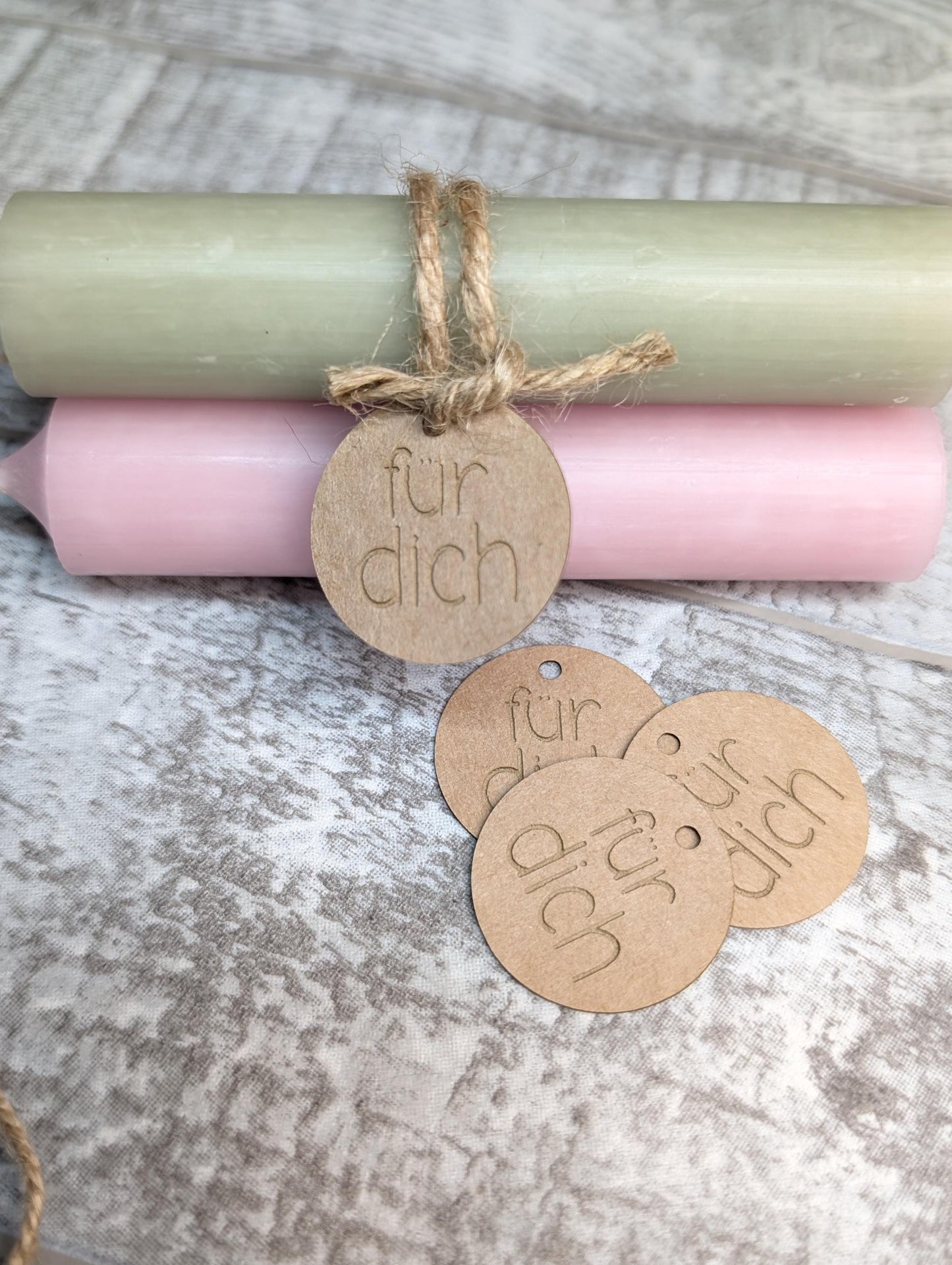 Etikett * Kraftpapier * Anhänger * rund - Blume - erzählt - Wimpel * verschiedene Motive