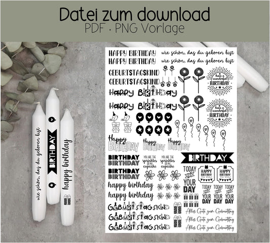 Kerzentattoo PDF * Download * Geburtstag