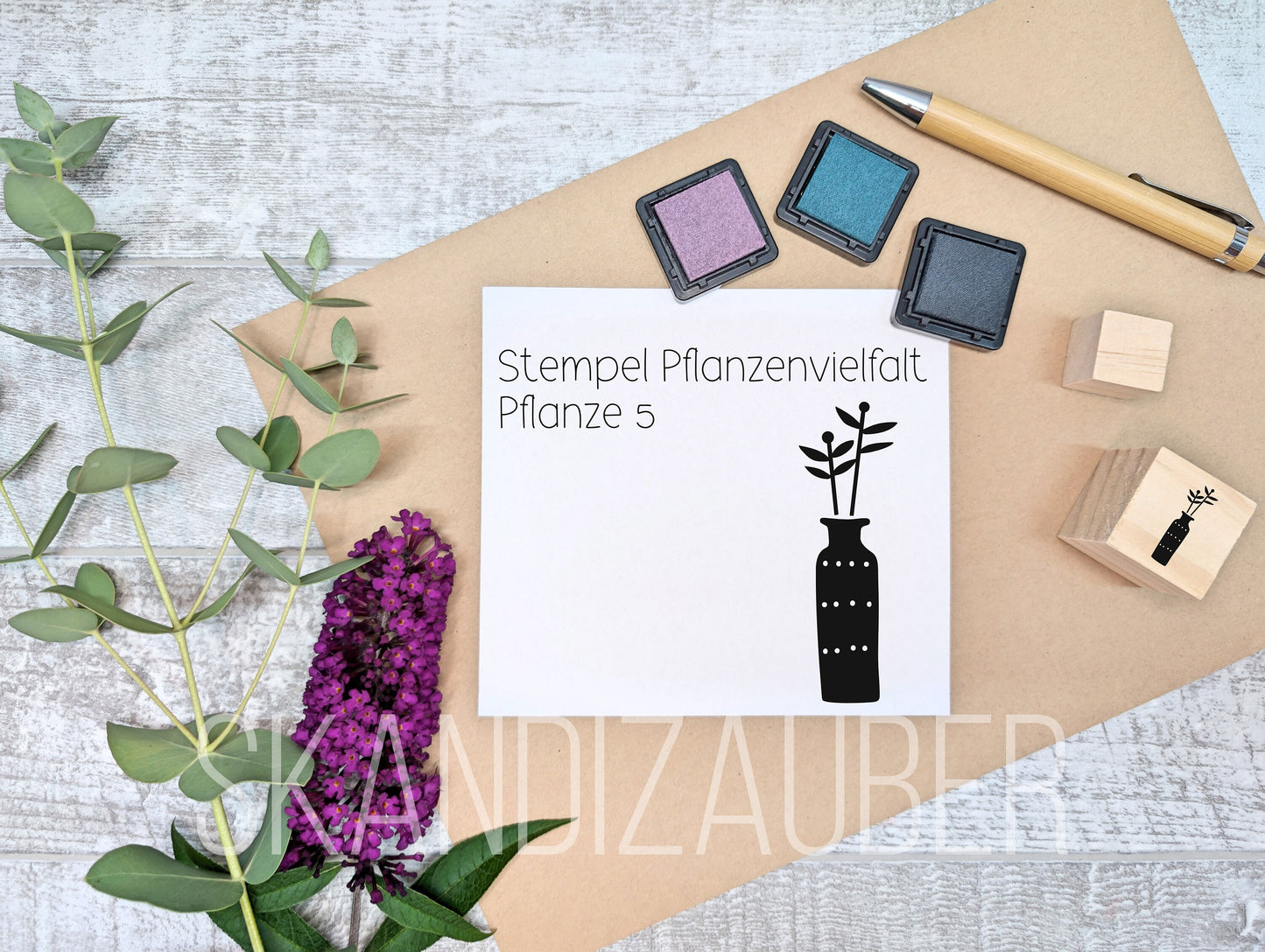 Stempel Pflanzenliebe * verschiedene Motive wählbar * ideal für gegossene Deko, Karten und Anhänger