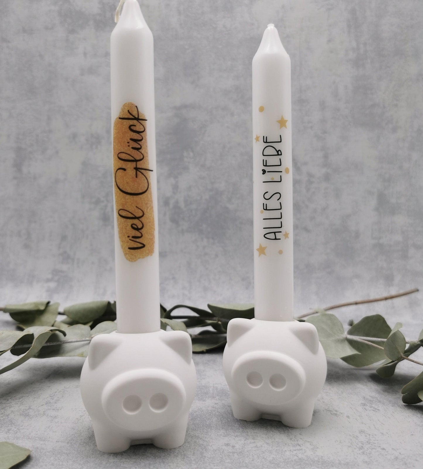 Glücksschwein * Kerzenhalter * Geschenkidee Silvester * Geburtstag