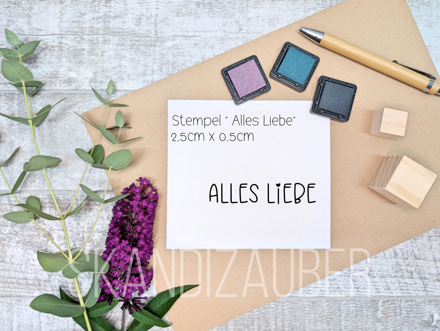 Ministempel * alles Liebe * kleine Stempel * ideal für gegossene Deko und Anhänger