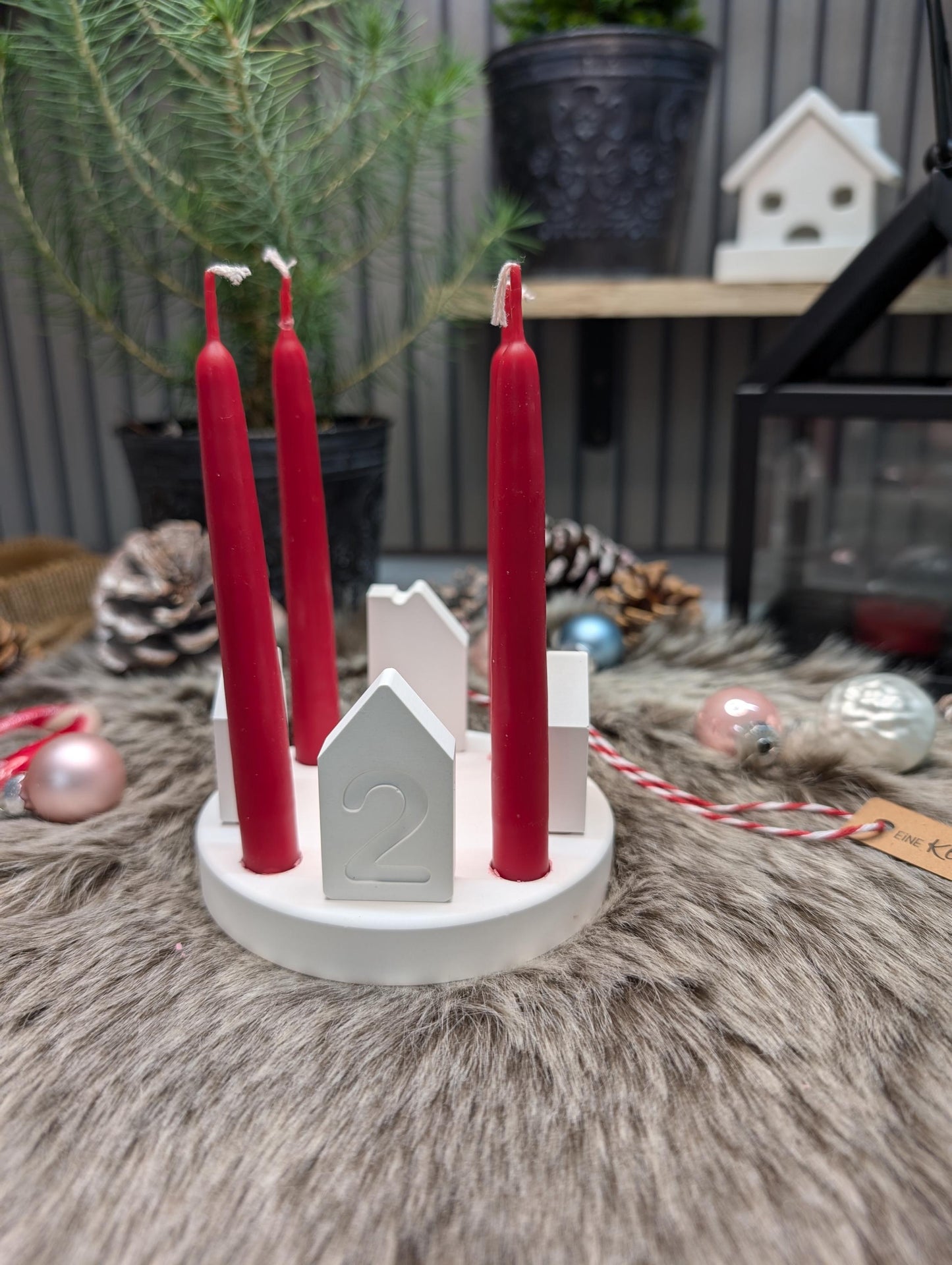 kleiner Adventskranz * Geschenkidee * Winterdeko * Weihnachtsdeko