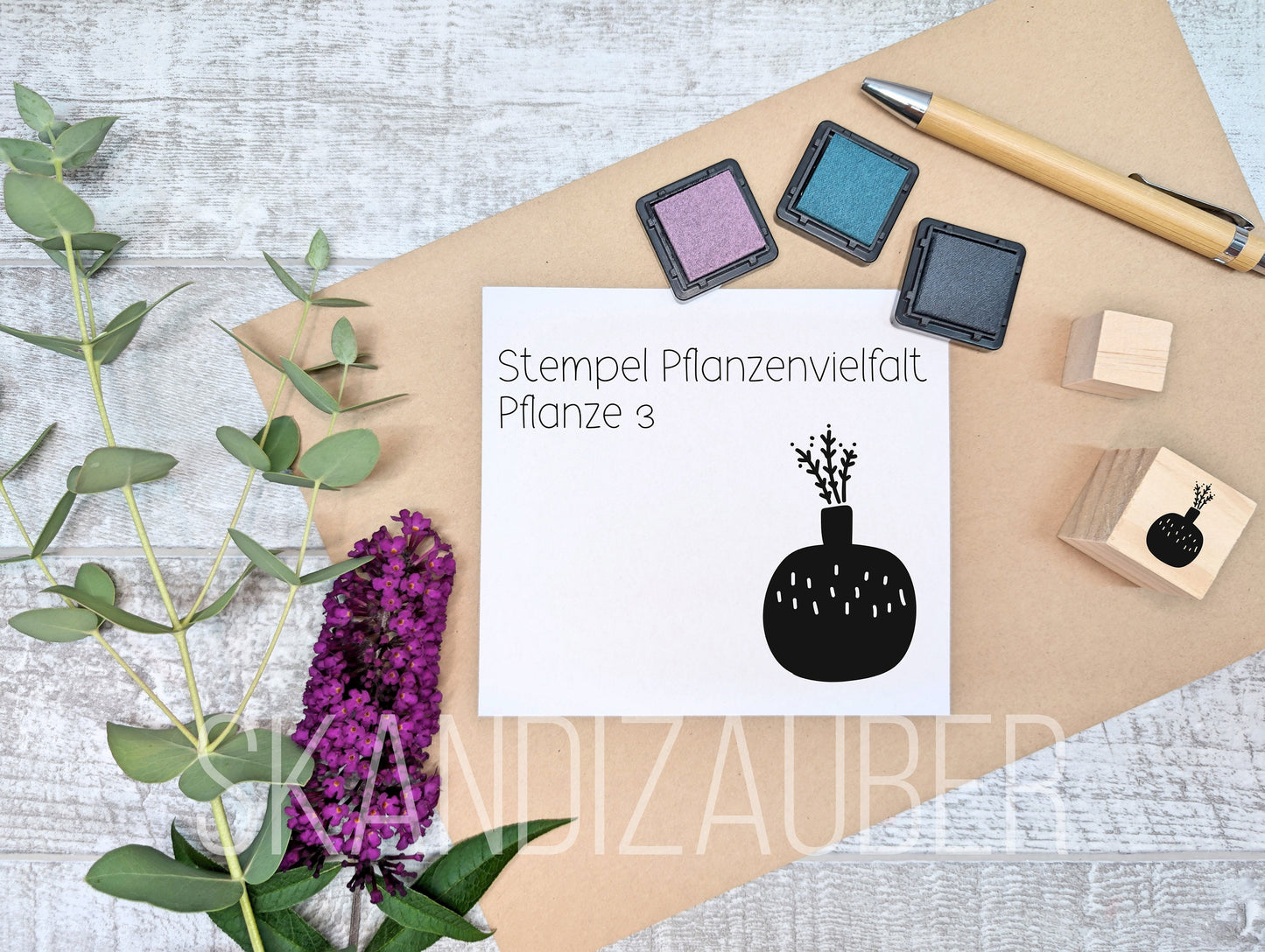 Stempel Pflanzenliebe * verschiedene Motive wählbar * ideal für gegossene Deko, Karten und Anhänger