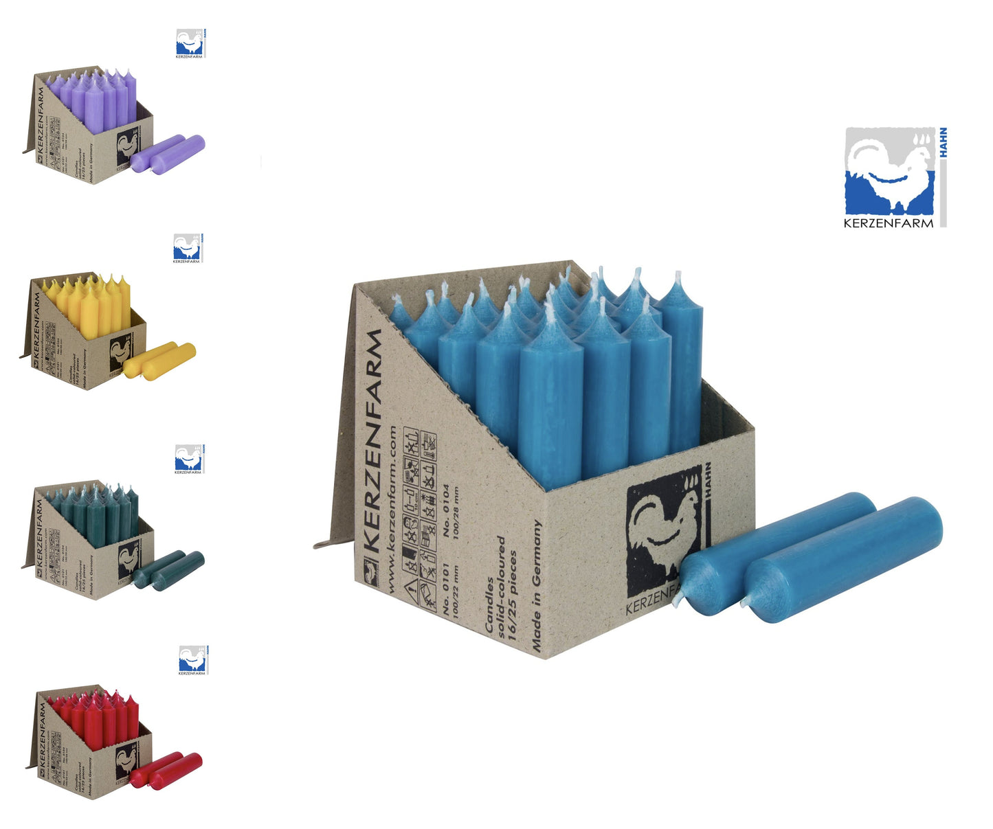 Stabkerze * Kerzenfarm Hahn * kleine Stabkerze * rustikal