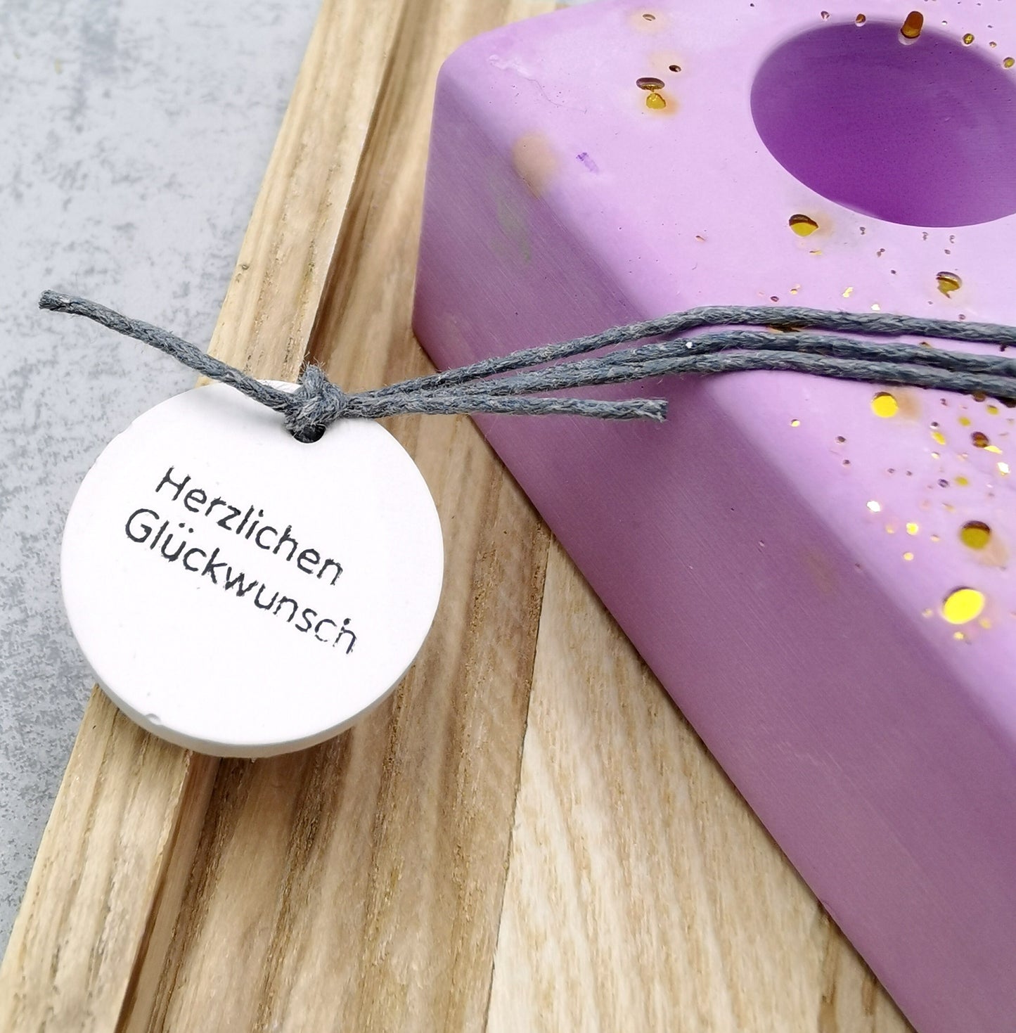 Geschenkset zum Geburtstag * Geschenkidee * Dip diy Kerze * Geburtstagskuchen  * Holzklötzchen