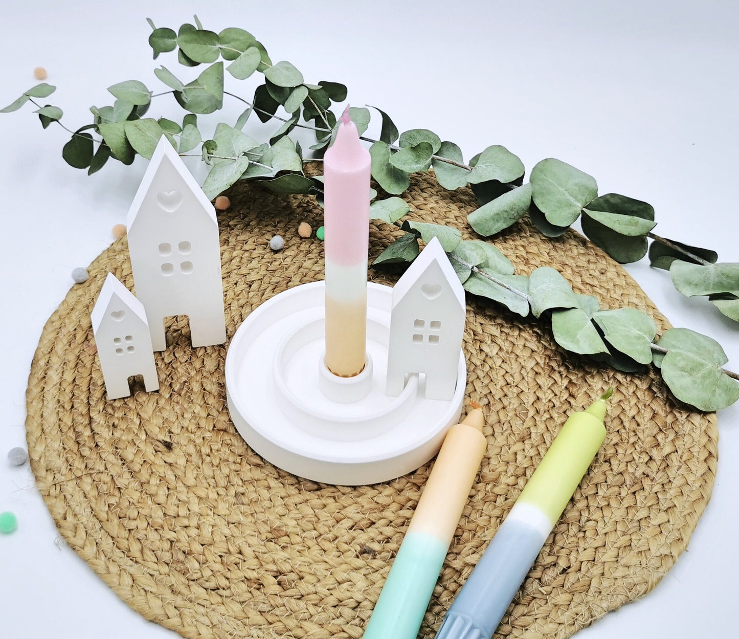 Kerzenteller * Deko aus Raysin * Kerzenständer