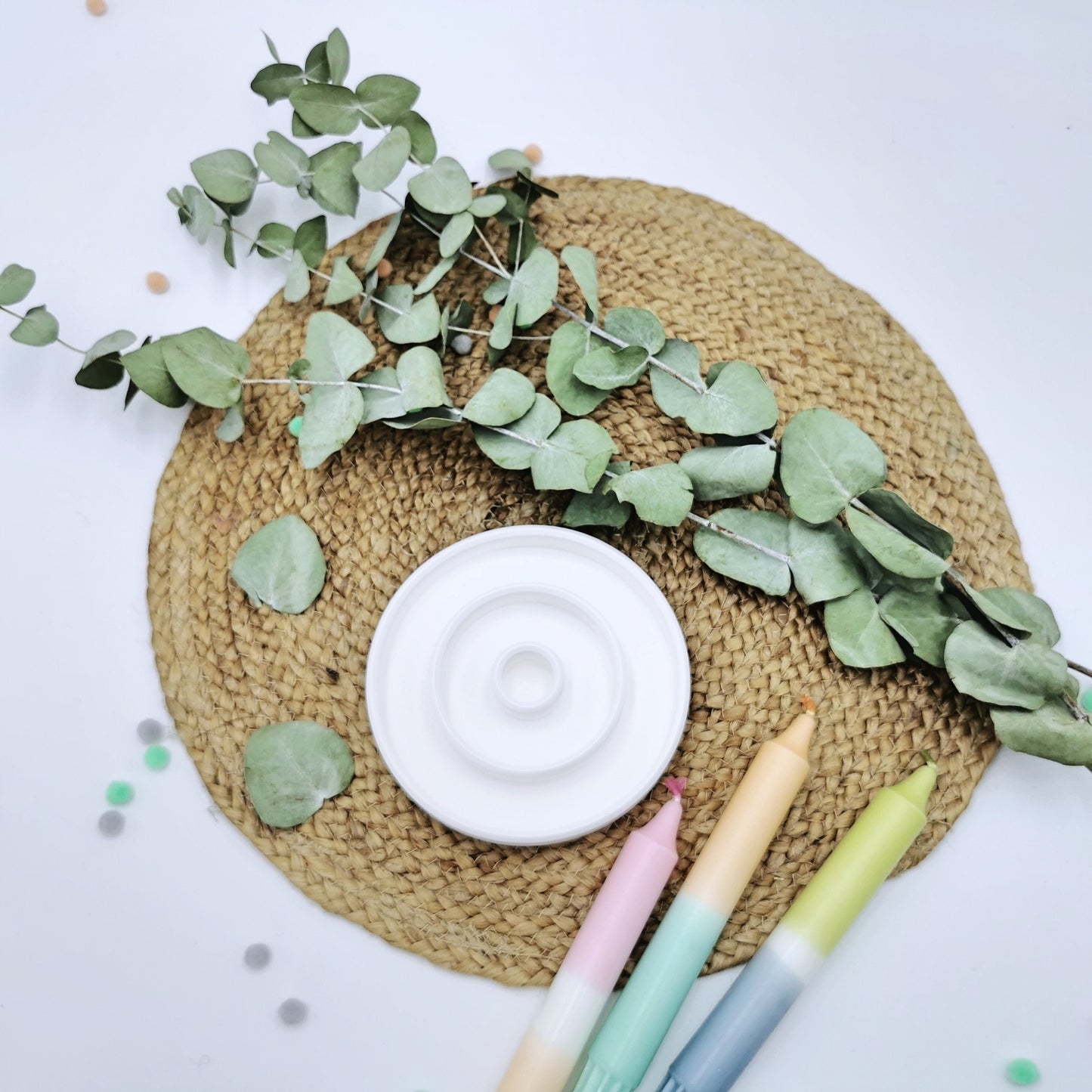 Kerzenteller * Deko aus Raysin * Kerzenständer