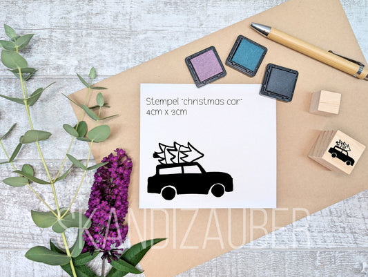 Weihnachtsstempel * Christmas * Weihnachtsauto * Motivstempel