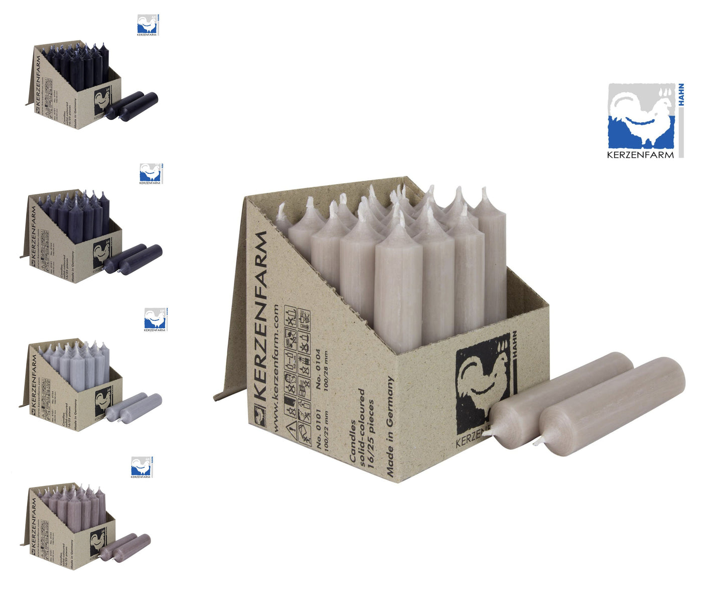 Stabkerze * Kerzenfarm Hahn * kleine Stabkerze * rustikal