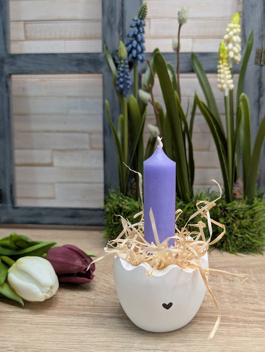 Osterkerze * kleine Geschenkidee + Kerzenständer * Kerzenhalter Ei