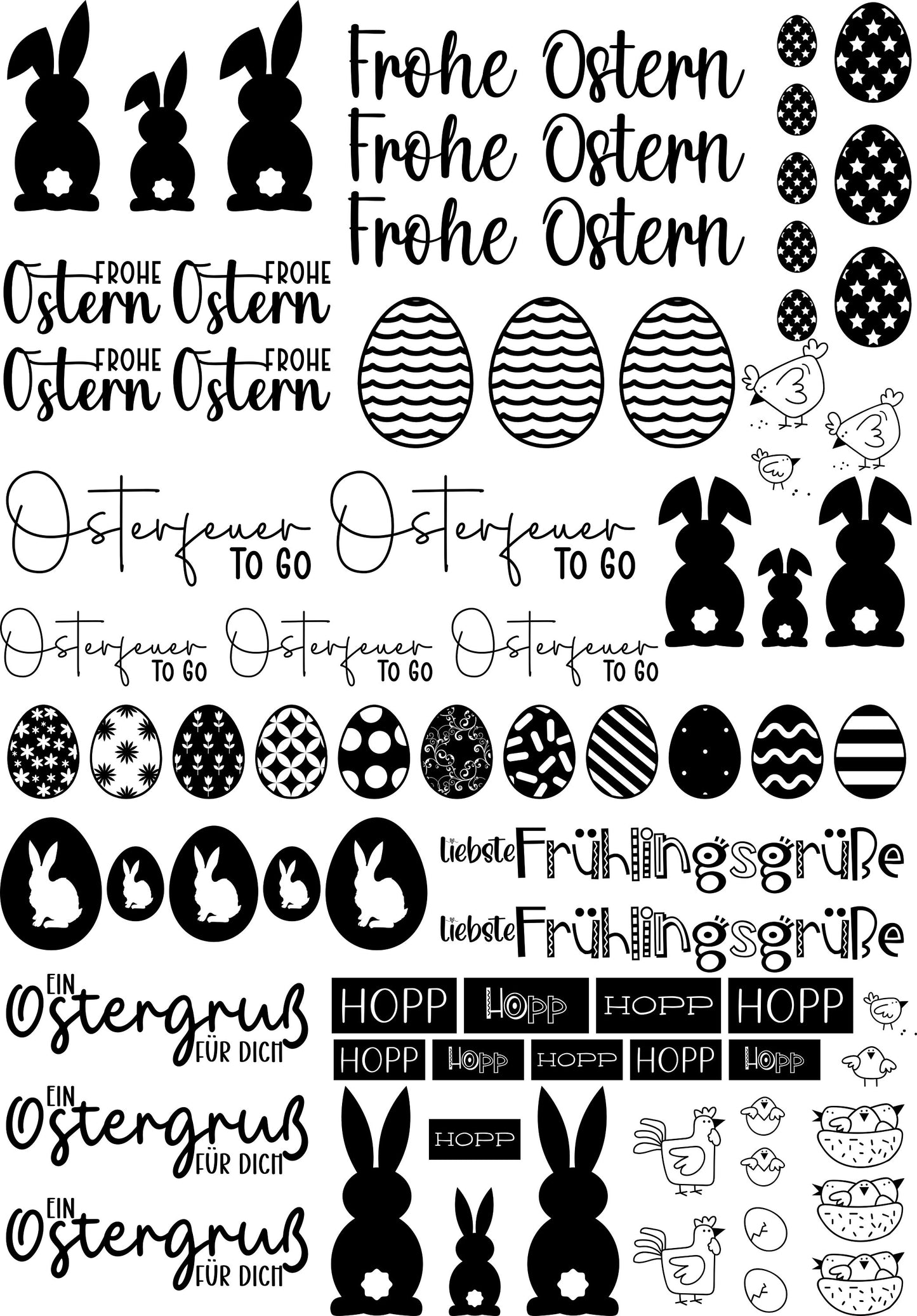 Osterfeuer to go * Kerzentattoos * Osterngruß * A4 oder A5 * Wasserschiebefolie