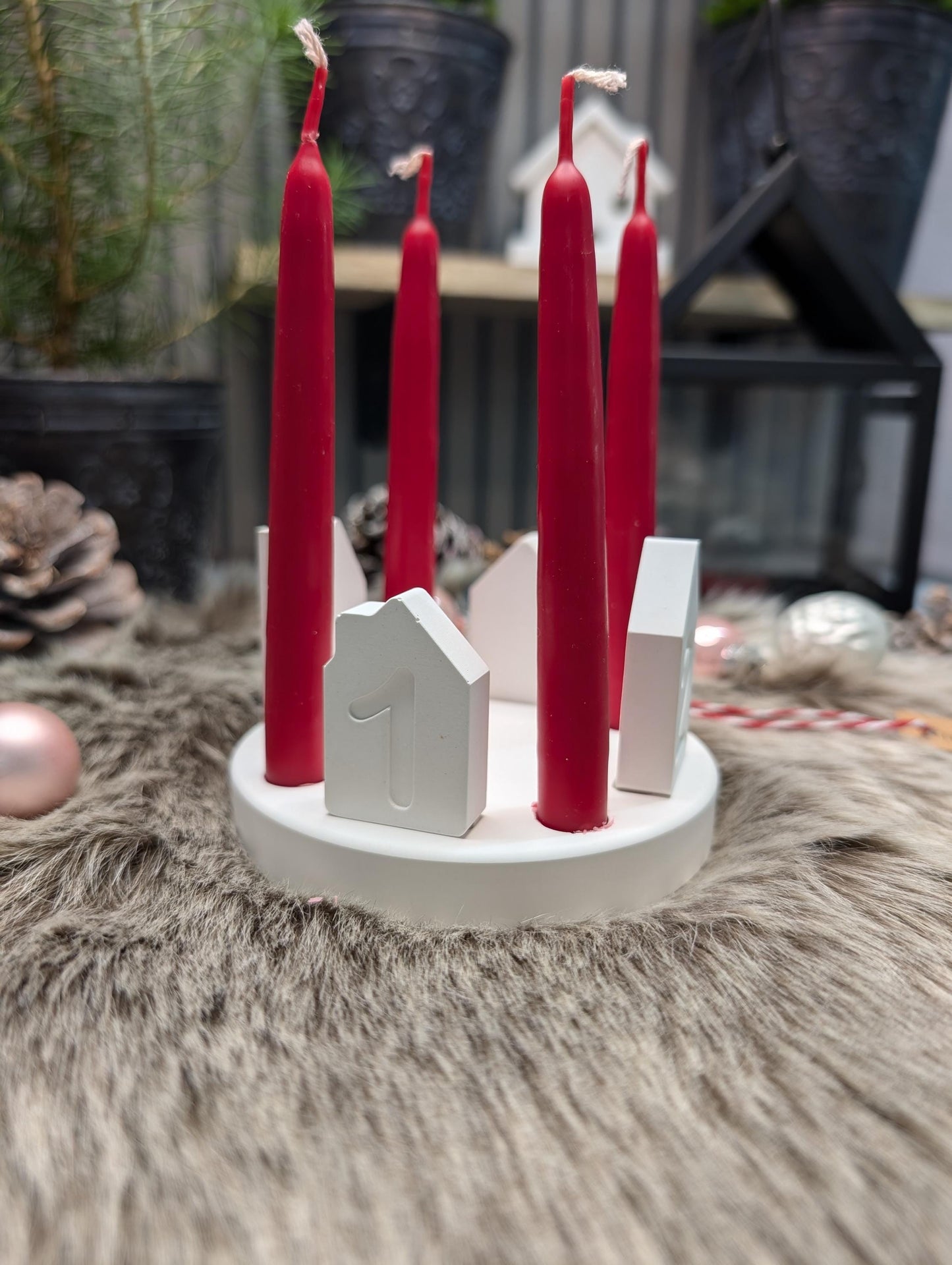 kleiner Adventskranz * Geschenkidee * Winterdeko * Weihnachtsdeko