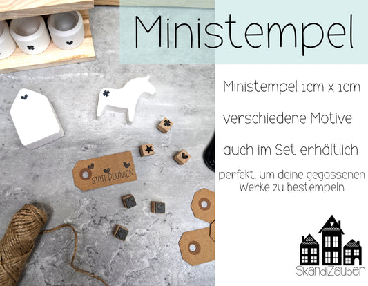 Ministempel * kleine Stempel * ideal für gegossene Deko und Anhänger