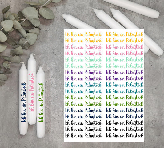 Kerzentattoos * Palmstock * A4 oder A5 * Ostern * Wasserschiebefolie