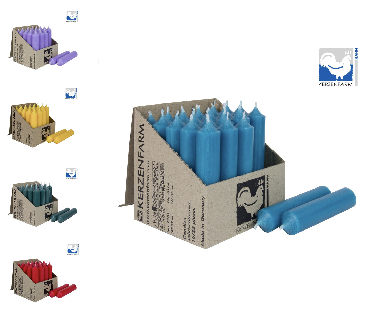 Stabkerze * Kerzenfarm Hahn * kleine Stabkerze * rustikal