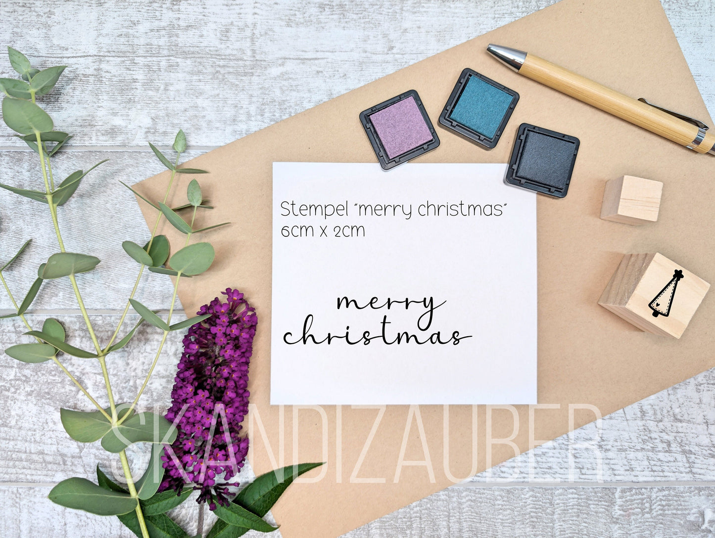 Weihnachtsstempel * Merry christmas * Weihnachtskarte * Stempel