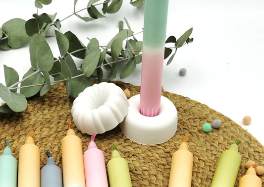 Kerzenhalter aus Raysin * Stabkerze * Gugelhupfform * Herz * Stern