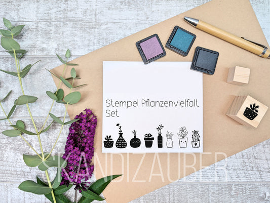 Stempel Pflanzenliebe * verschiedene Motive wählbar * ideal für gegossene Deko, Karten und Anhänger