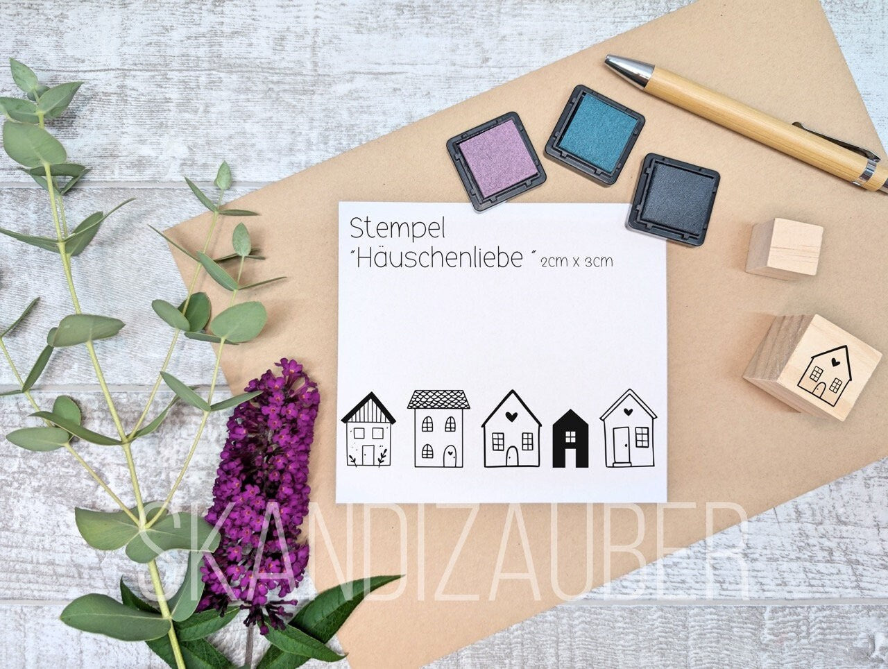 Stempel Häuserliebe * verschiedene Motive wählbar * ideal für gegossene Deko, Karten und Anhänger