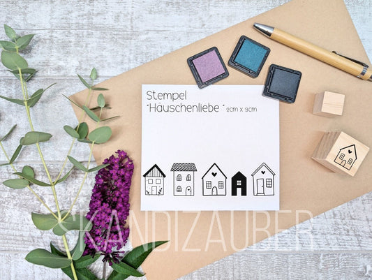 Stempel Häuserliebe * verschiedene Motive wählbar * ideal für gegossene Deko, Karten und Anhänger