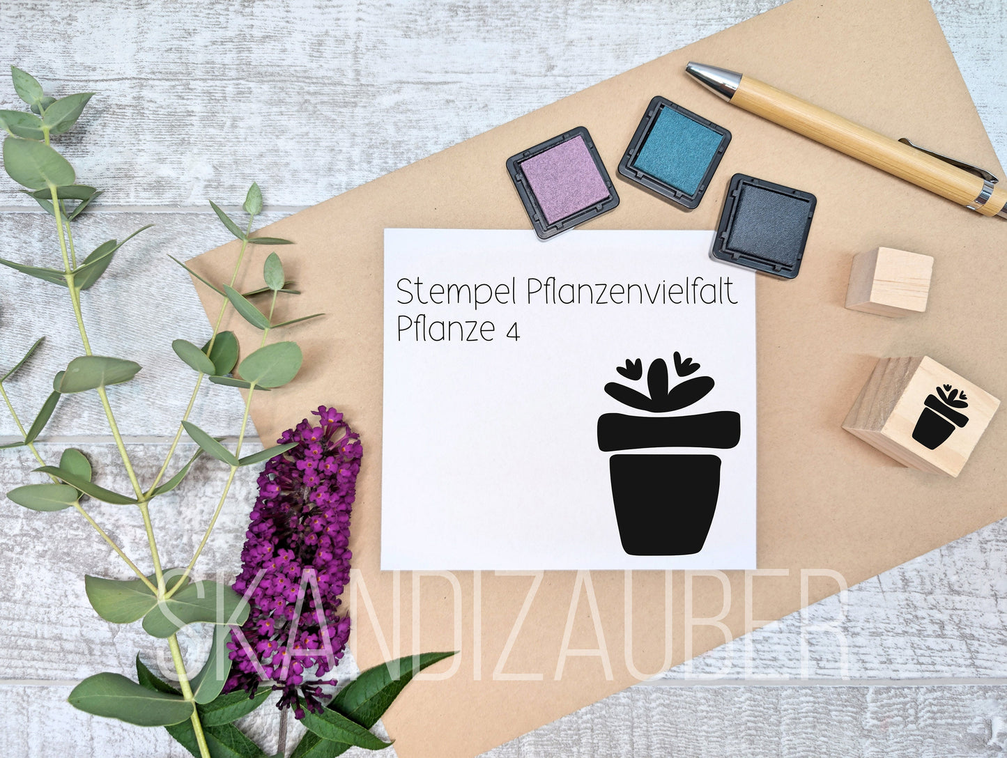 Stempel Pflanzenliebe * verschiedene Motive wählbar * ideal für gegossene Deko, Karten und Anhänger