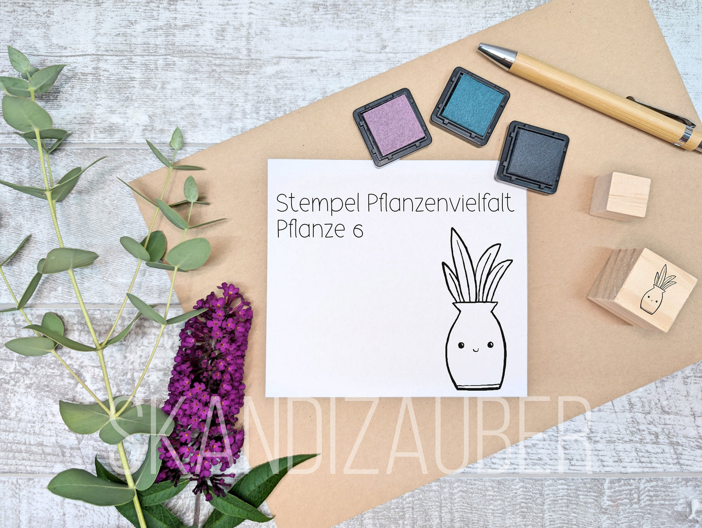 Stempel Pflanzenliebe * verschiedene Motive wählbar * ideal für gegossene Deko, Karten und Anhänger