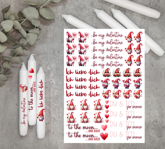 Kreative Kerzentattoos Valentinsgnome A4/A5 - Perfekte Deko Für Deine Kerzen