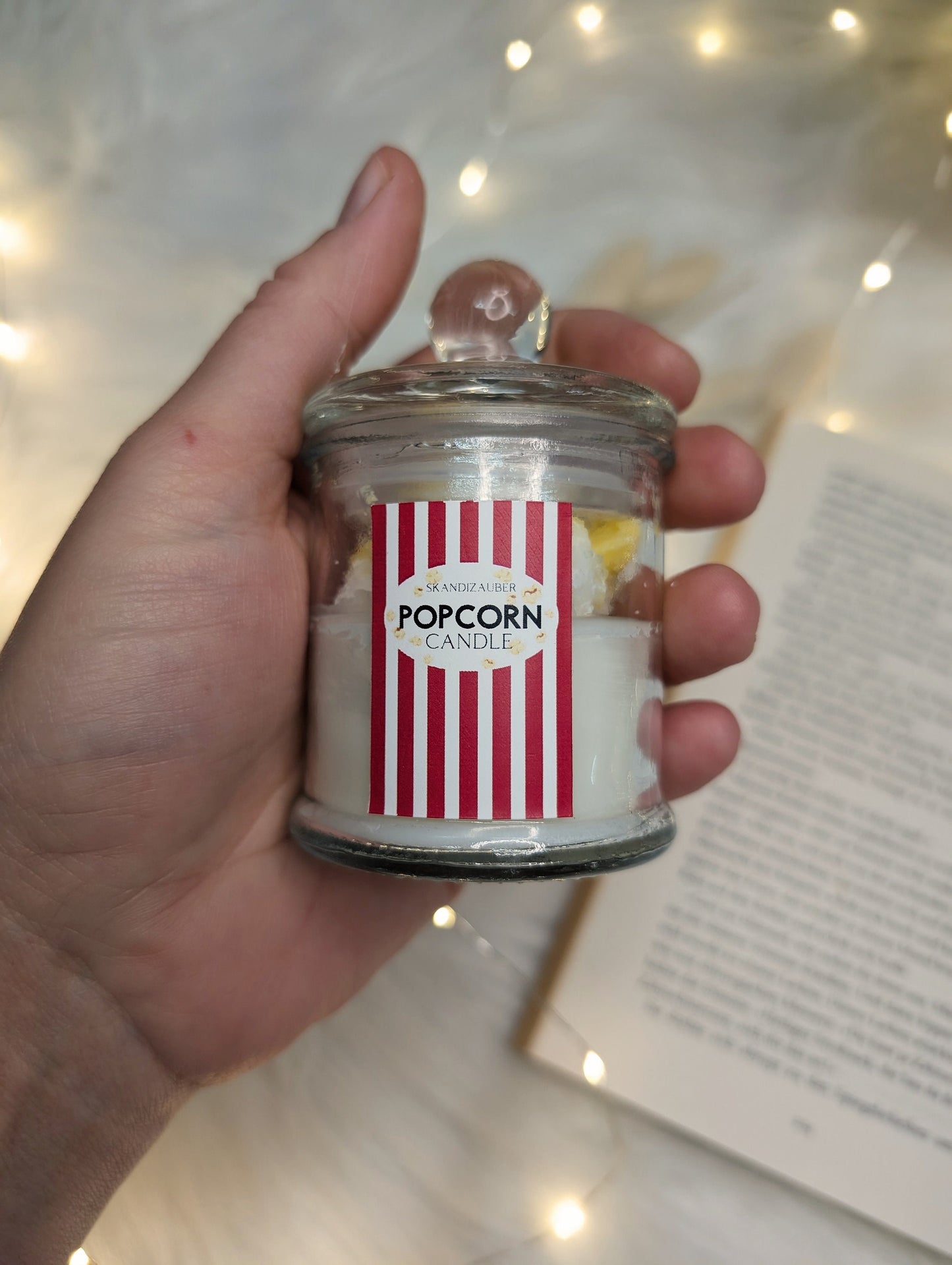 Popcornkerze mit Duft * 3 verschiedene Größen * Kino * Jahrmarkt * Popcornduft * Geschenkidee